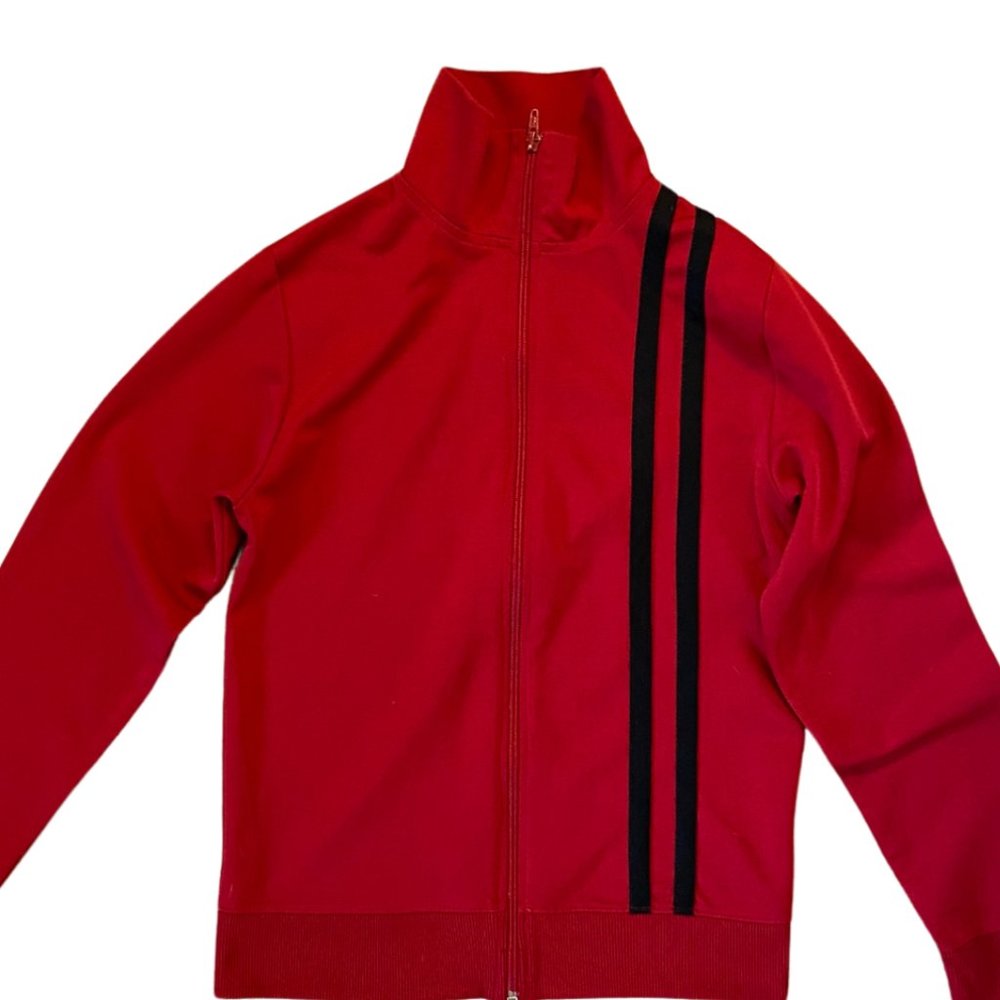 DIVIDED | Red jacket with black stripes